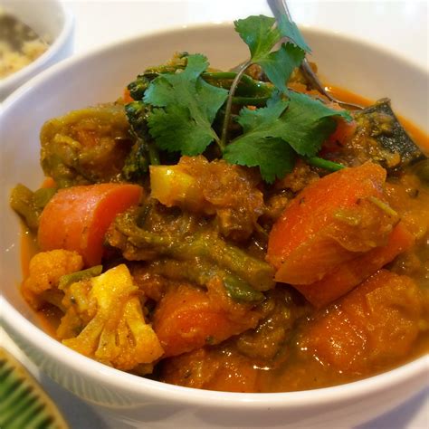 Winter warmer = korma ... vegetable korma curry with mustard seed ...