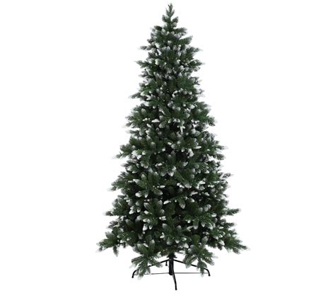 LuxenHome 7.5' Pre-Lit Snow-Kissed Artificial Christmas Tree - QVC.com