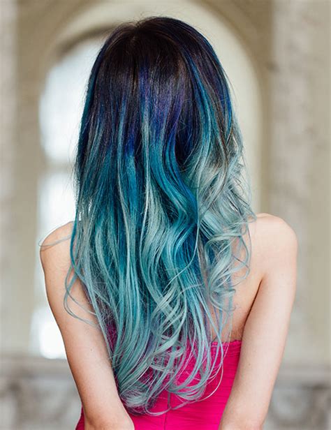 Pastel Teal Ombre Hair