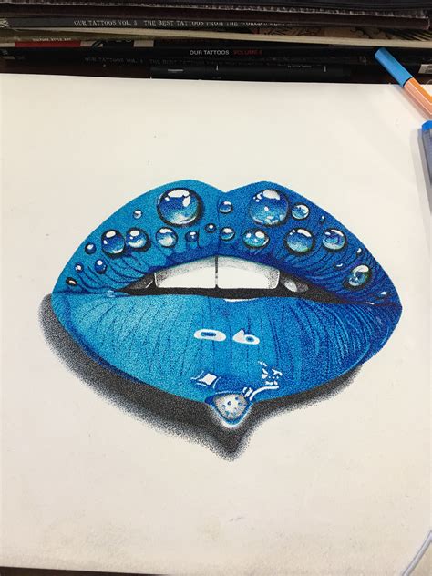 Wet lips | Prismacolor art, Cool art drawings, Art drawings beautiful