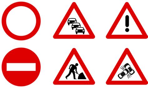 Verkeer ondertekent pictogrammen vectorafbeeldingen | Vectorafbeelding ...