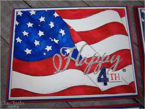 ToniStamps: Celebrate America - Flag cards