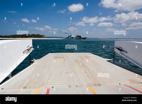 Ferry to Fraser Island QSL Australia Stock Photo - Alamy