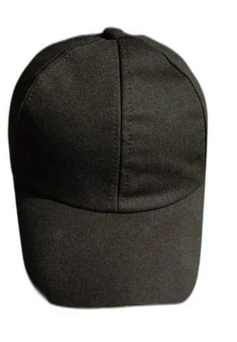 Cotton And Polyester Plain Black Cap, Size: Medium at Rs 38/piece in ...