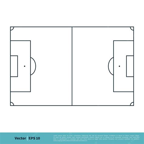 Premium Vector | Soccer field football field top view vector template ...