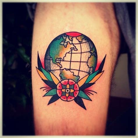 Globe Tattoo | Tattoo Ideas | Pinterest | Globe tattoos, Wanderlust tattoos, Traditional tattoo