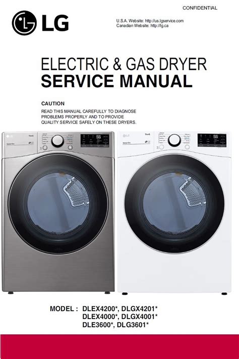 LG DLE3600 DLG3601 Dryer Service Manual - serviceandrepair