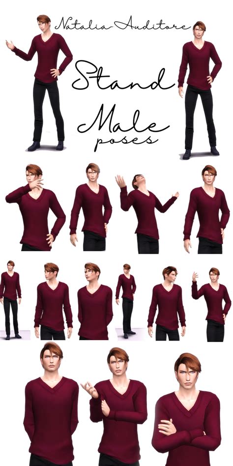 Stand male poses | Natalia-Auditore on Patreon | Sims 4 couple poses, Sims 4, Male poses