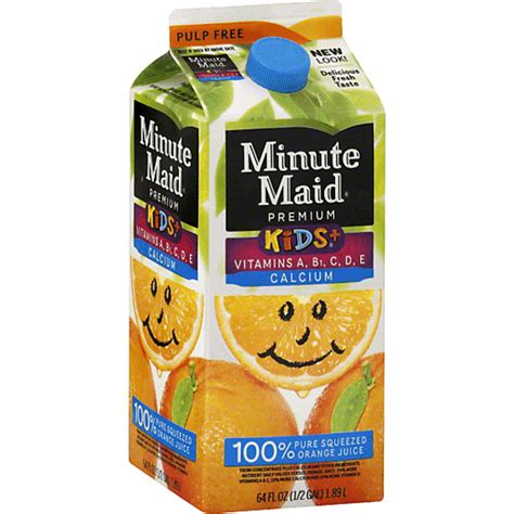 Minute Maid Premium Kids+ Orange Juice, 100% Pure Squeezed, Pulp Free ...