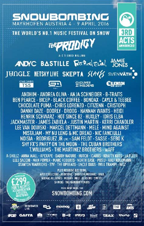 Una nueva oleada de confirmaciones llega a Snowbombing 2016 - NRF Magazine