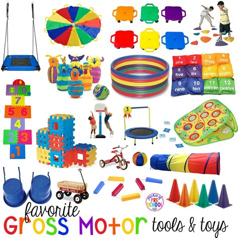 gross motor toys and tools for indoor and outdoor recess for little learners