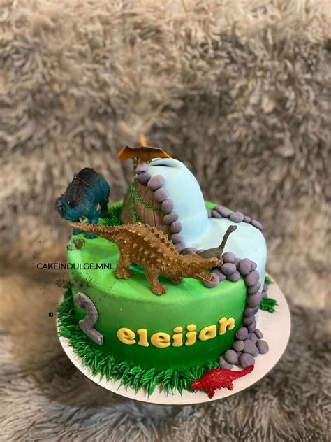 Cake with Dinosaurs and Waterfall - CakeIndulge PH