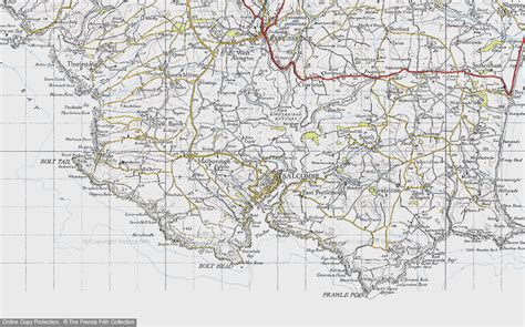 Historic Ordnance Survey Map of Salcombe, 1946