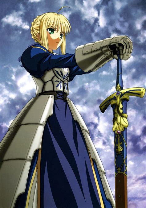 Saber from Fate Stay/Night posing with her trusty "EX...CALIBUR!!!!" Saber Cosplay, Studio Deen ...