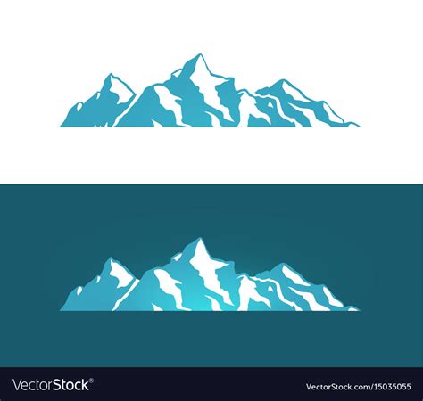 Logo of alps mountains Royalty Free Vector Image