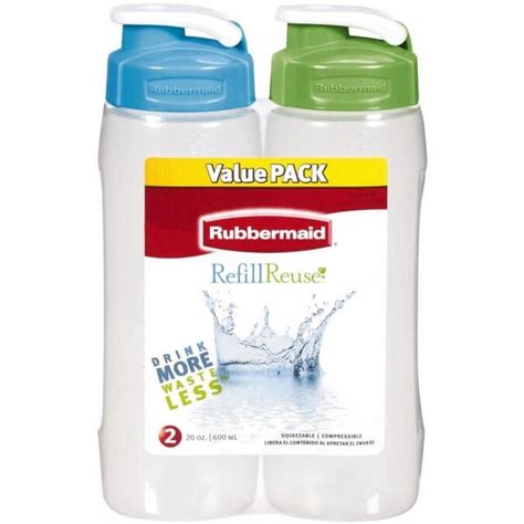 Rubbermaid 2-Pack 20 Oz. RefillReuse Chug Bottles at Lowes.com