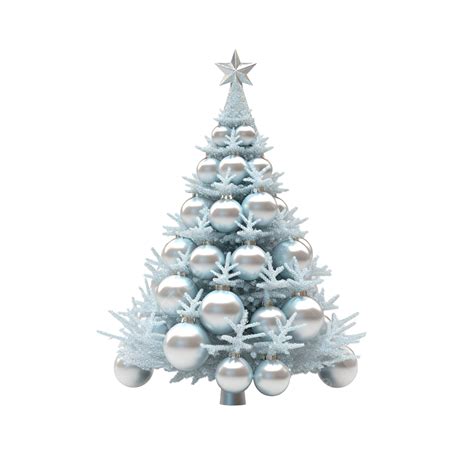3d Illustration Of Christmas Snow Tree Decoration, Christmas, Holiday, 3d PNG Transparent Image ...
