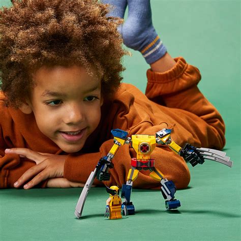LEGO Marvel Wolverine Mech Armor 76202 Kit de construcción; Mech coleccionable y minifigura para ...