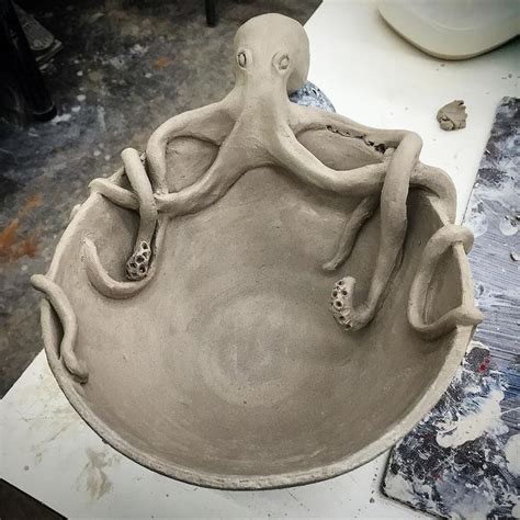 A little fun with clay #ceramics #art #octopus by bmi11er A little fun with clay #ceramics #art ...