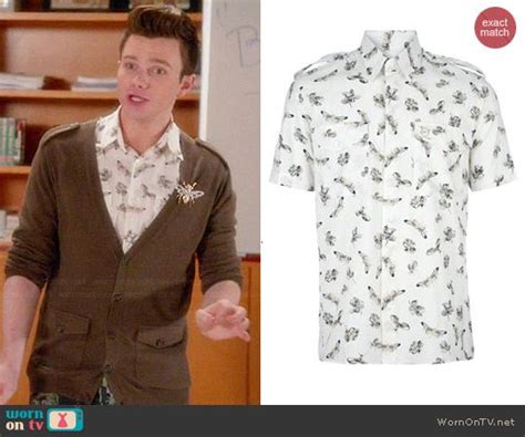 Kurt Hummel Fashion | Glee fashion, Green cardigan, Printed shirts