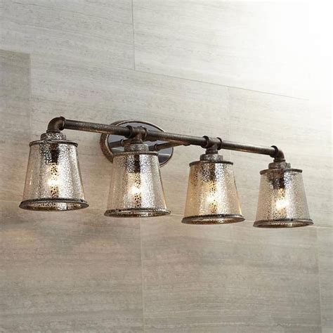 Fillmore 31 3/4" Wide Industrial Rust Bathroom Light - #6C806 | Lamps ...