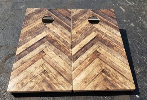 Original Pallet Wood Design - Cornhole Boards - Direct Printed 4'x2' Professional Cornhole Set ...