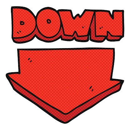 Cartoon Down Arrow Symbol Stock Clipart | Royalty-Free | FreeImages