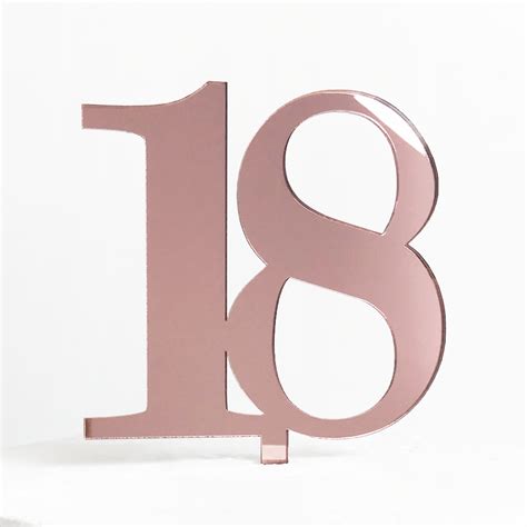 Classic Number 18 Cake Topper - SANDRA DILLON DESIGN