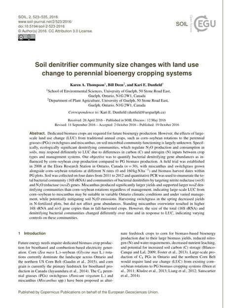 (PDF) Soil Denitrifier Community Size Changes with Land Use Change to ...