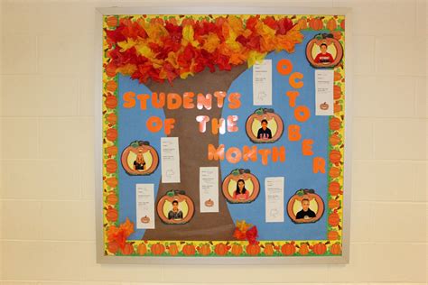 October bulletin board for student of the month | School stuff | Pinterest | Bulletin boards ...