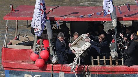 Nigel Farage dumps dead fish in Thames in protest over Brexit transition deal | Politics News ...