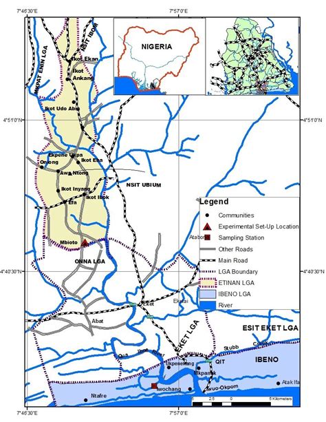 Map showing saline water/soil collection and experimental set-up ...