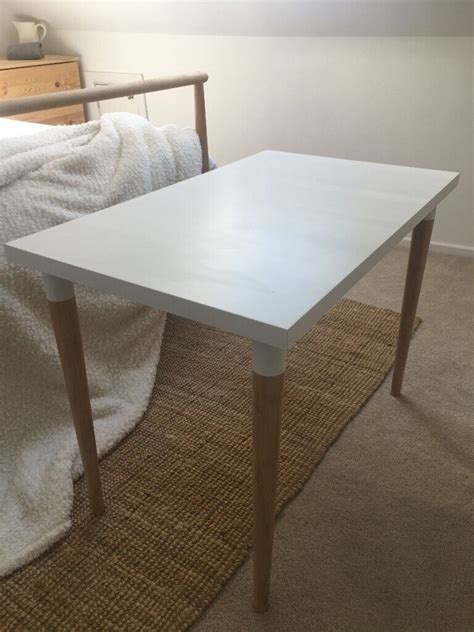 Ikea Desk/Table (white top, wood legs) – Excellent condition | in Sheffield, South Yorkshire ...