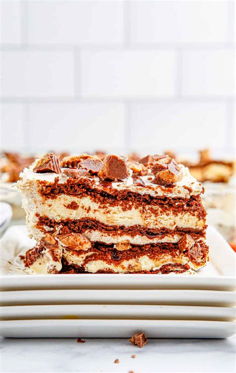 Reese's Ice Cream Sandwich Cake - Tornadough Alli