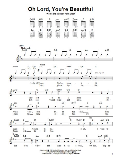 Keith Green "Oh Lord, You're Beautiful" Sheet Music Notes | Download Printable PDF Score 82147