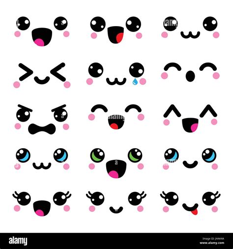 Kawaii cute faces, Kawaii emoticons, adorable characters design Kawaii cute faces, Kawaii ...