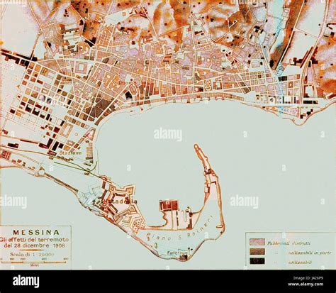 Map of Messina 7 Stock Photo - Alamy