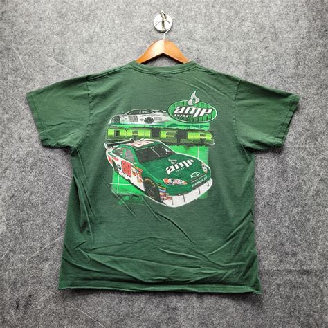 Daytona-500 NASCAR Dale-Earnhardt Jr Shirt Large Gree… - Gem