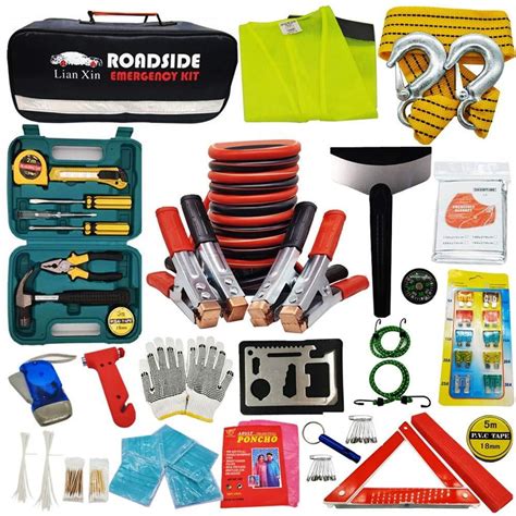 Roadside Assistance Emergency Kit - Multipurpose Emergency Pack Car ...