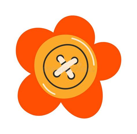 Flower Button Icon stock vector. Illustration of design - 275432278