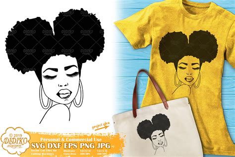 Afrohair clip art Black woman meditation silhouette dxf png African American woman S604 Black ...