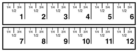 Printable Ruler Size Chart