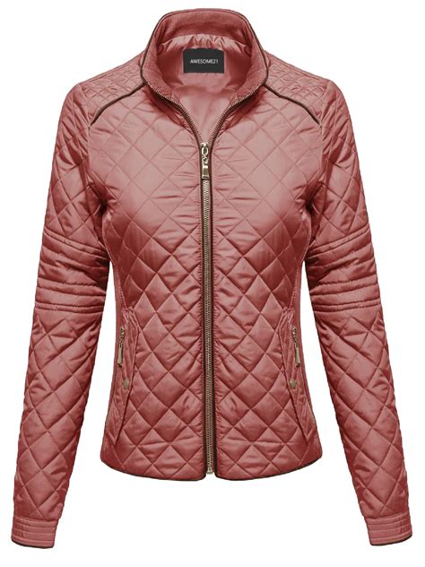 FashionOutfit Women's Quilted Puffer Jacket With Fleece Lining - Walmart.com