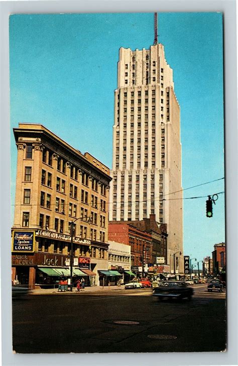 Akron OH-Ohio, Flatiron Building Street View, Chrome Postcard | United States - Ohio - Akron ...