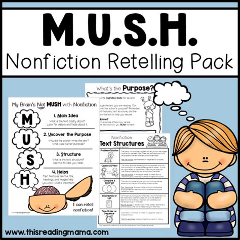 Nonfiction Retelling Pack - MUSH - This Reading Mama