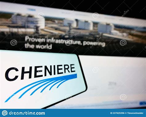 Cellphone with Logo of American LNG Company Cheniere Energy Inc. on ...