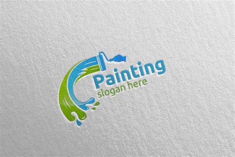 Splash Painting Vector Logo Design