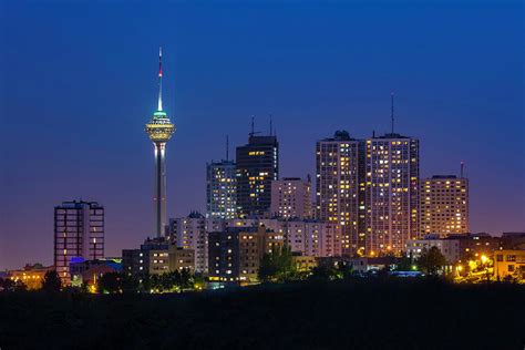 Tehran Skyline at Twilight Photograph by Behnam Barghabany - Pixels