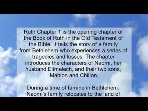 Ruth Ch 1 summary and read together - YouTube