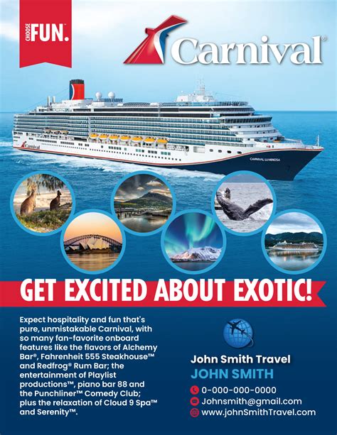 Carnival Cruise Flyer - Exotic Destinations - Archer | Evolution Travel Shop